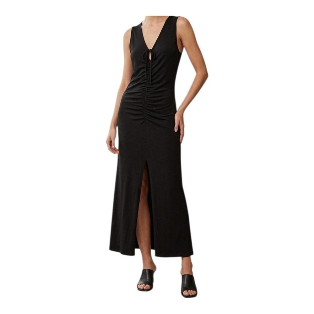 Black fitted maxi dress Jerry Shabo vintage new old stock large